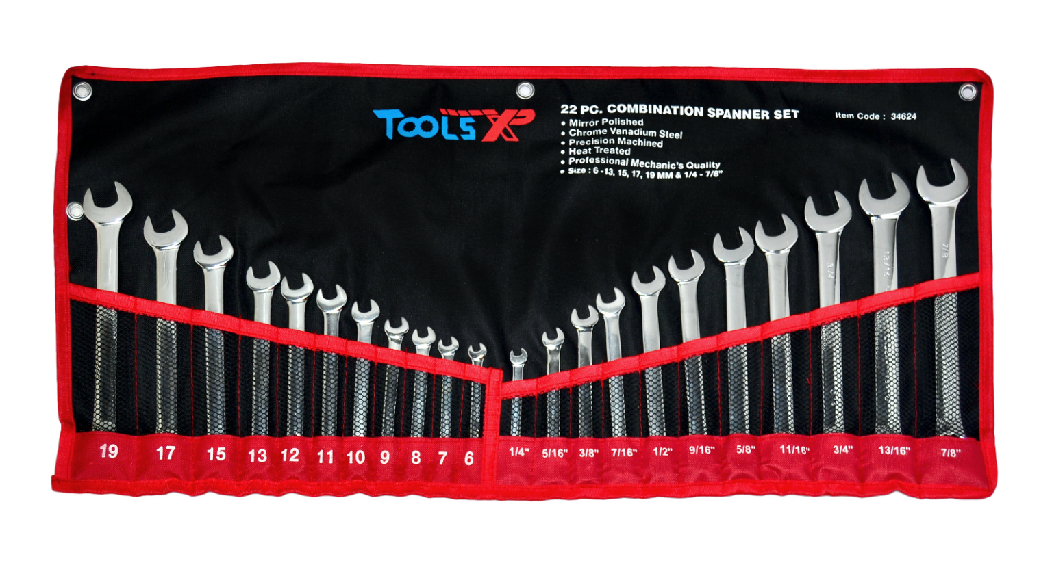 Tools XP 22Pc Metric SAE Imperial Combination Ring Spanner Wrench Set ...